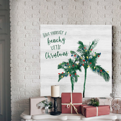 Wish You A Beachy Christmas-Premium Gallery Wrapped Canvas - Ready To Hang - Wrapped Canvas Print