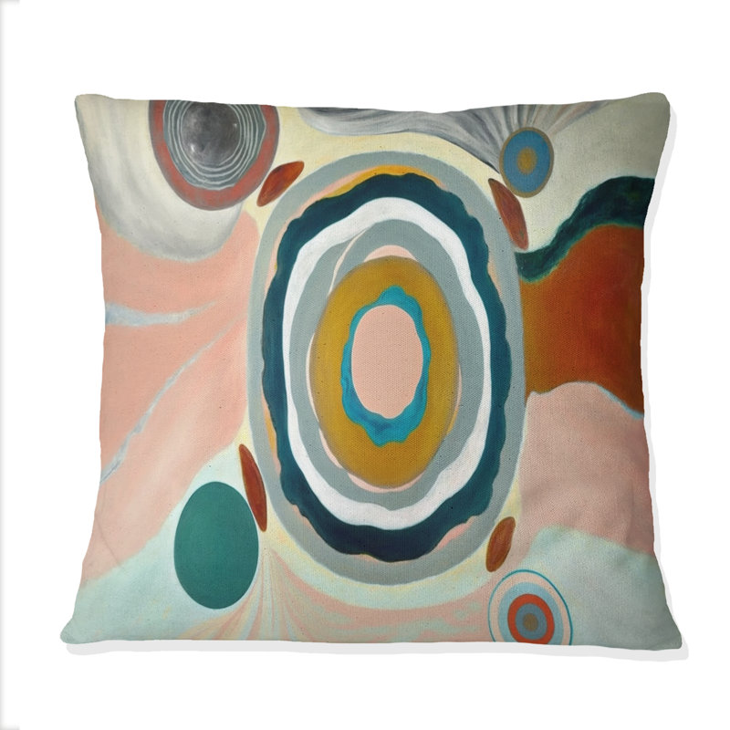 Mystic Terra Rosa Wisdom VI - Coussin décoratif à imprimé abstrait
