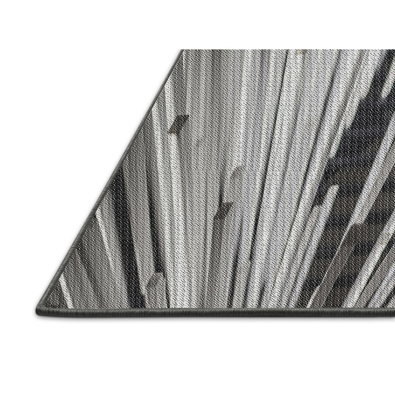 Tapis géométrique gris / noir, Rectangle 2 pi x 3 pi