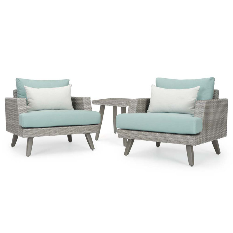 Ensemble de conversation 3 pièces Ehrenfried, Toile spa Sunbrella®