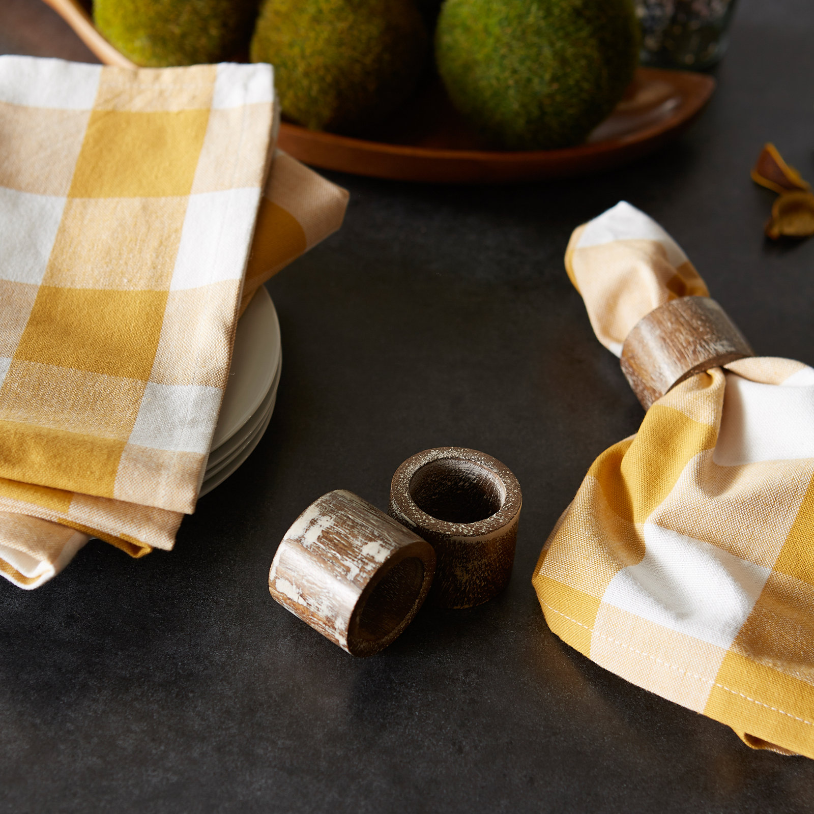 Wood Band Napkin Ring, Brown