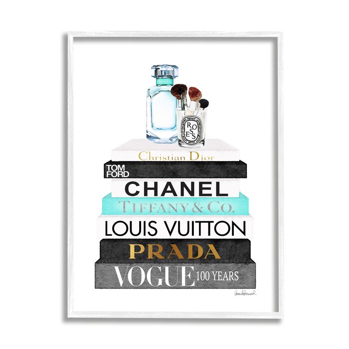 House of Hampton® Book Stack Perfume Brushes Glam Fashion by Amanda ...