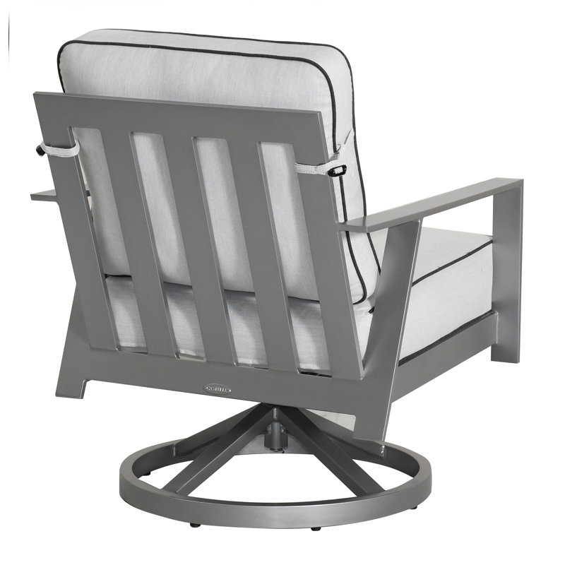 Fauteuil oscillant pivotant avec coussins Trento