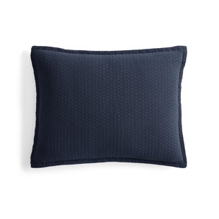 Tracey White/Navy/Seaglass Cotton Piece Sham