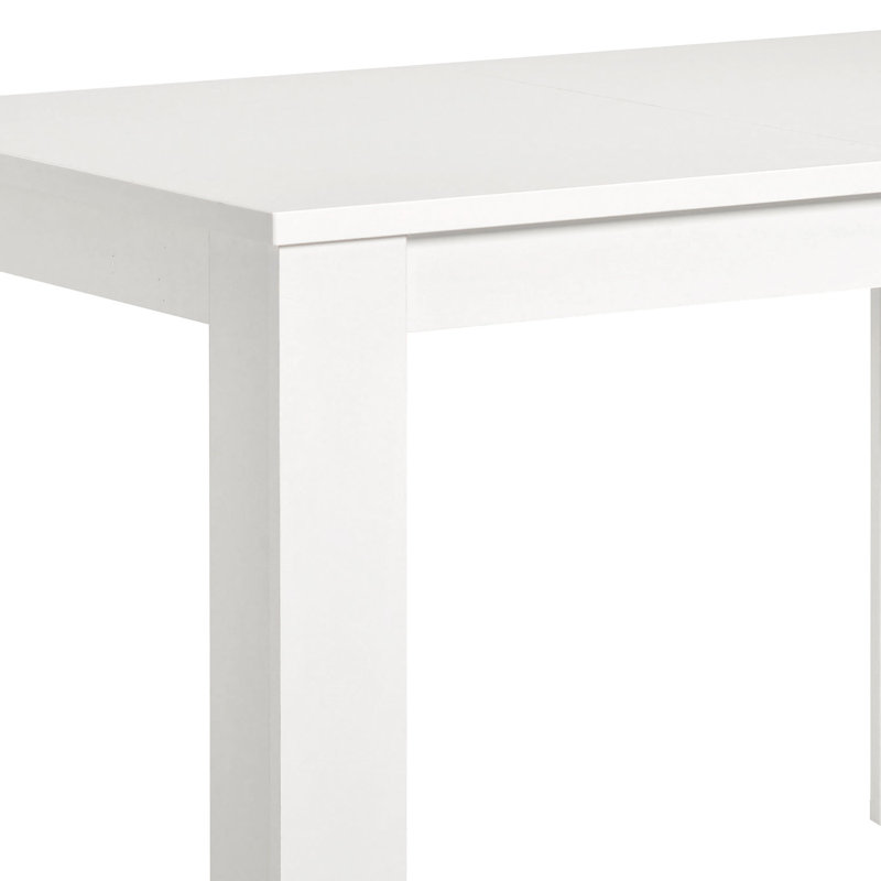 Khaelyn Rectangular Dining Table, White, 75cm H x 80cm L x 120cm W
