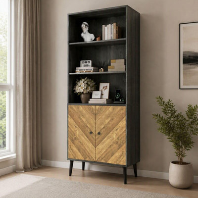 Solid Wood 79 cm W Display Cabinet