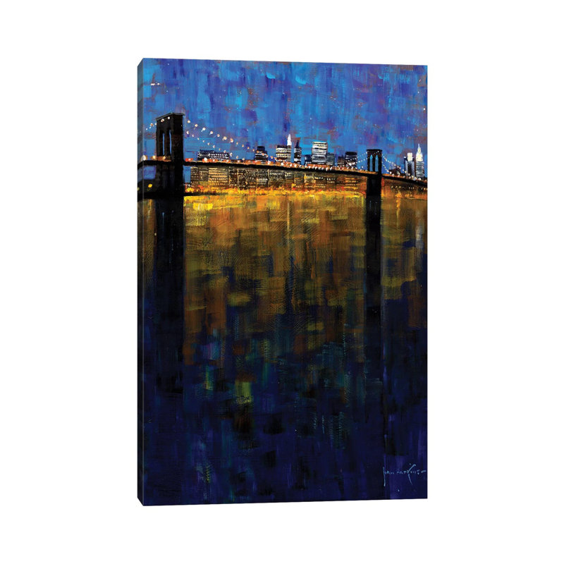 Brooklyn Bridge Nocturne by John Haskins - Wrapped Canvas Gallery-Wrapped Canvas Giclée, 66.04cm H x 45.72cm W