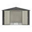 Remise de rangement extérieure 10 pi x 8 pi, remise en métal toutes saisons avec portes verrouillables, remise à outils pour le jardin, le patio, la cour arrière, la pelouse, noir