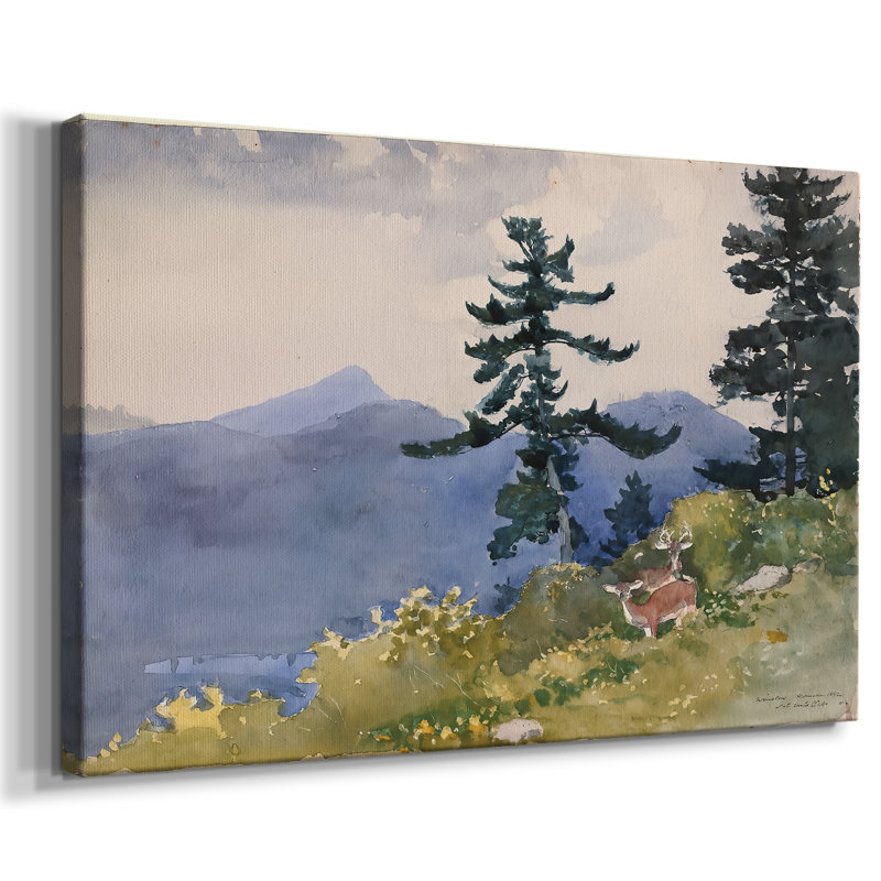 Deer in the Adirondacks-Winslow Homer-Gallery Wrapped Canvas-1889, 24 x 36