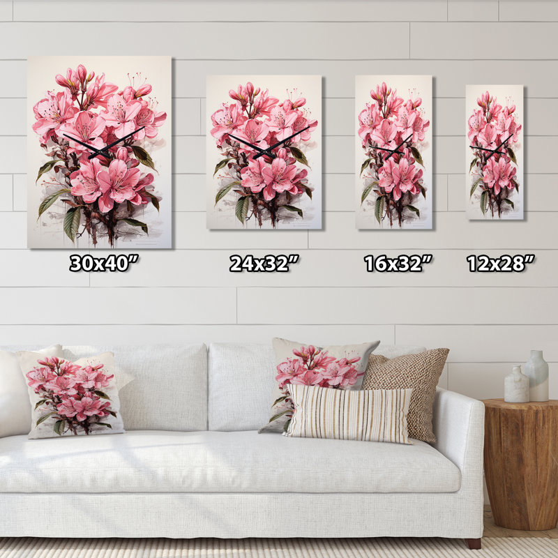 Horloge murale Irey - Rhododendron, Grand