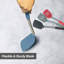 Ensemble de 2 spatules, ensemble de spatules en silicone solide et rainuré, poignée en acier inoxydable recouverte de silicone, tournevis antiadhésif, spatules en caoutchouc résistant à la chaleur pour poissons, œufs, crêpes, WOK, noir-113009581