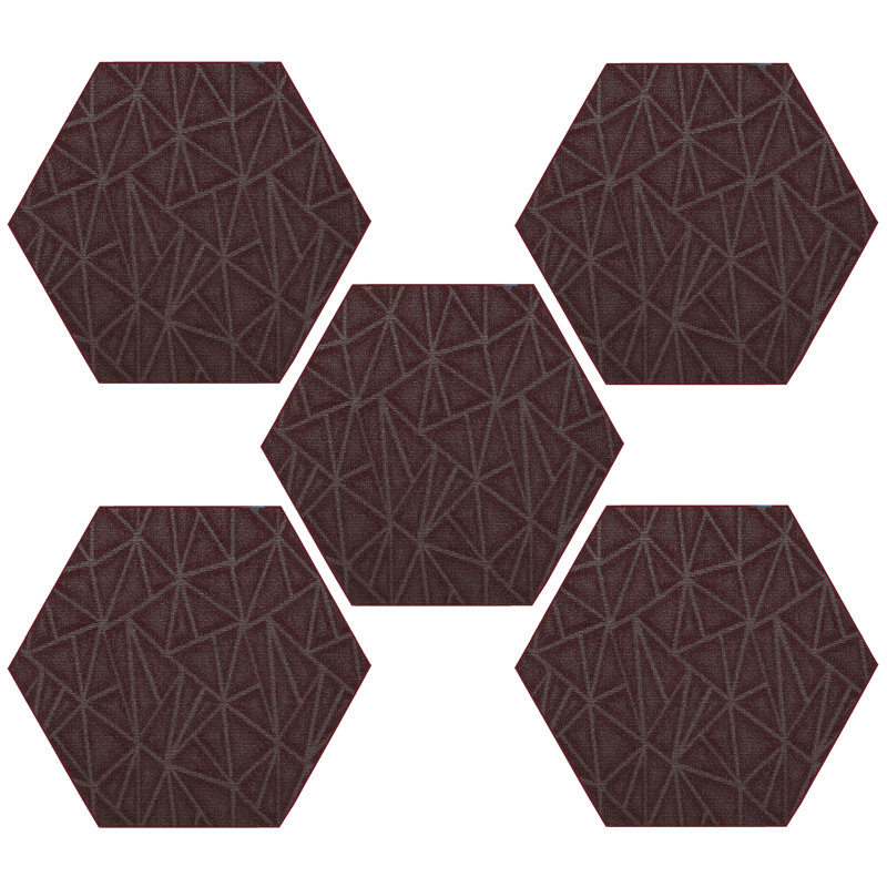 Ensemble de tapis d'intérieur / extérieur en nylon touffeté à la machine Larrica, Rond 3 pi