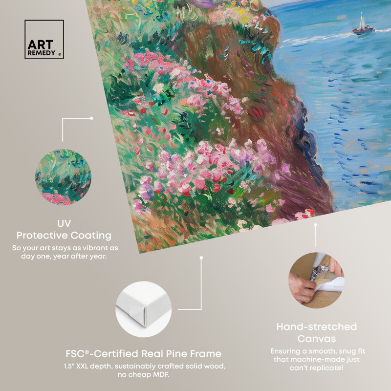 Impressionist Coastal Scene Canvas Art, 20" x 30", Gallery Wrapped