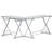 Techni Mobili L-Shaped Tempered Glass Top Computer Desk With Pull Out Keyboard Panel, Clear
