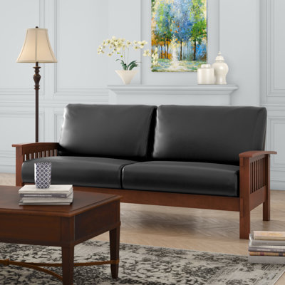 Conte 75'' Faux Leather Sofa