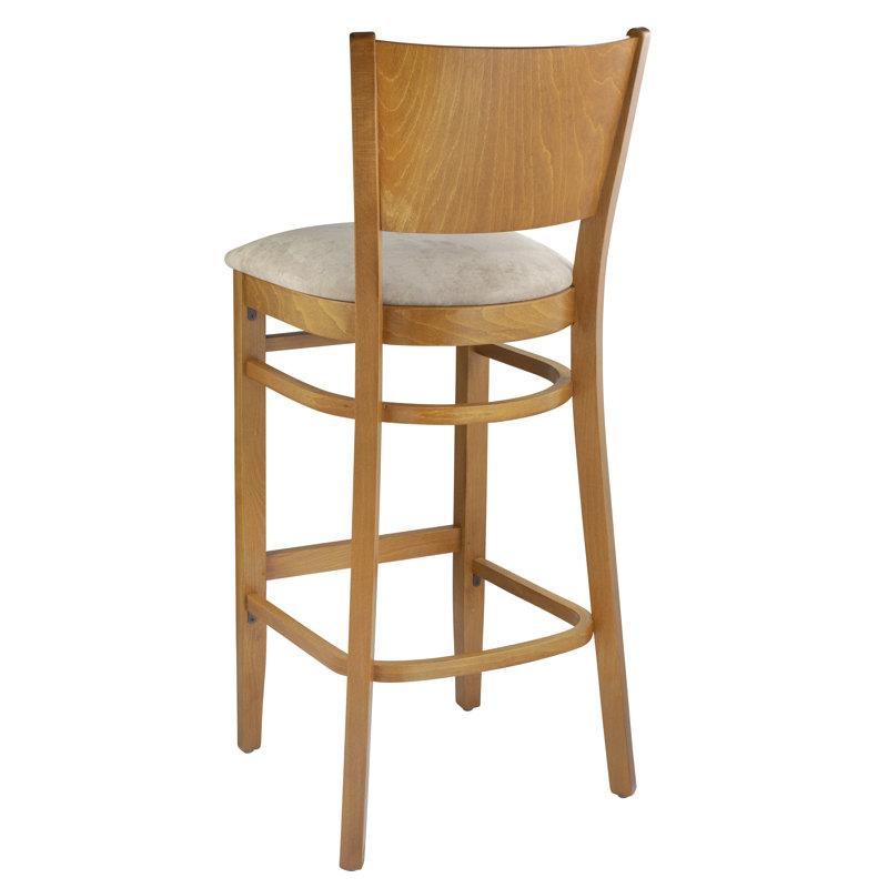 Tabouret de comptoir bar & Calina, Cerisier, Crème, Tabouret de bar (assise de 30 po de hauteur)