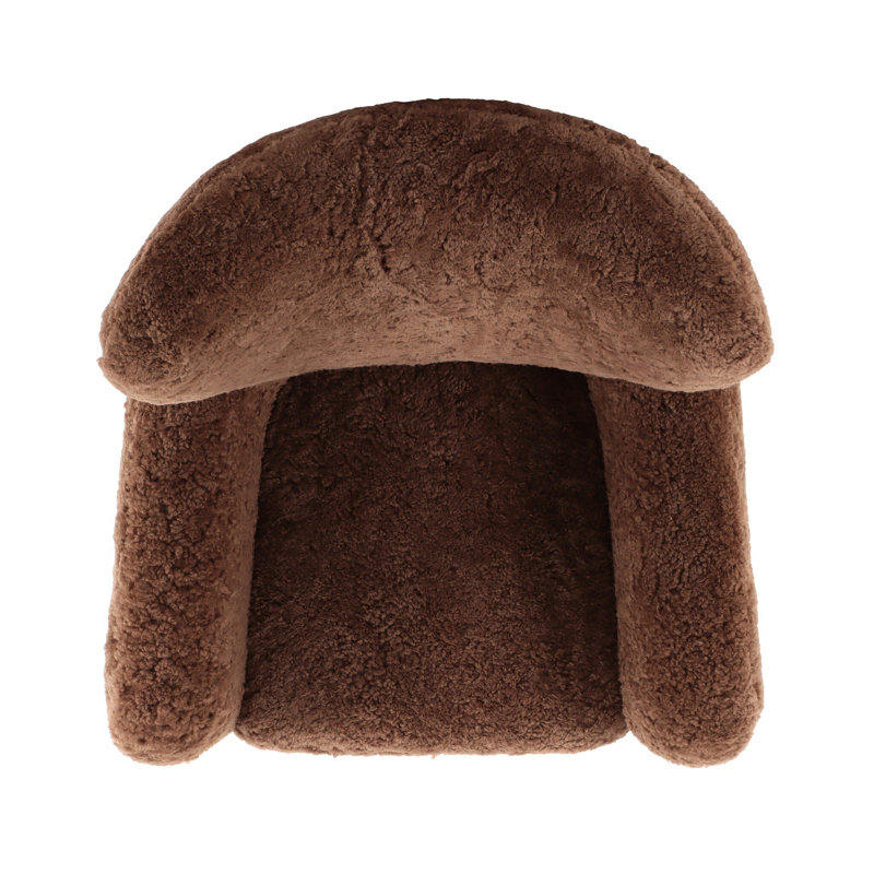 Amelie Chair-Beige Shearling, Amber Shearling