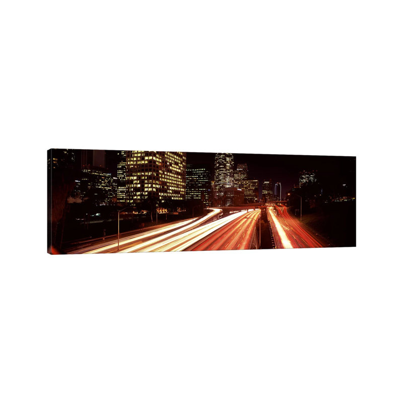 Skyscrapers In A City, City Of Los Angeles, California, USA 2010 #4 - Wrapped Canvas Panoramic Print
