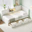 L-Shaped Bed Frame with Drawer and and Bookcase,Corner Bed Wooden Captain Bed-466131552