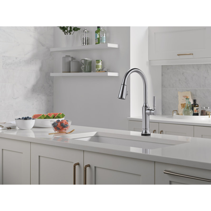 Robinet d'évier de cuisine avec technologie sans contact Renaldi Touch2O, Acier inoxydable arctique Lumicoat