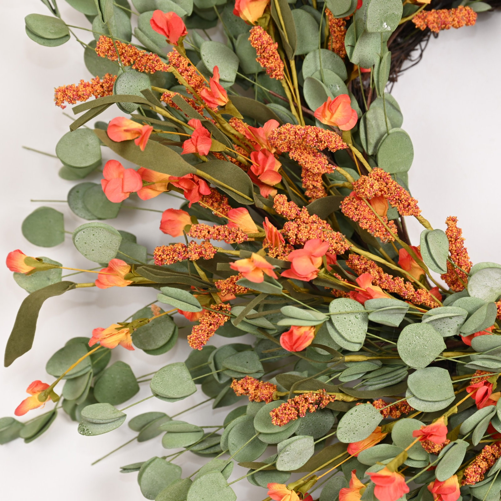 24" Handcrafted Eucalyptus Thanksgiving Wreath