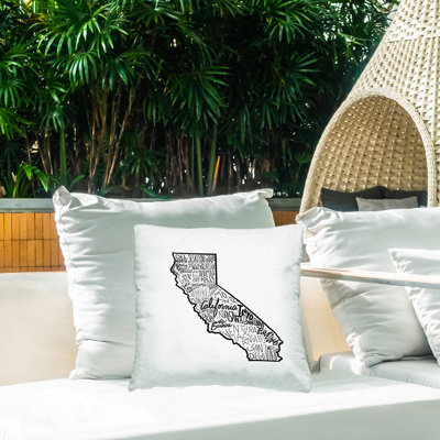 Coussin d'extérieur imprimé California California