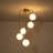 Aurela 5 - Light Dimmable Milk Glass Globe Sphere Chandelier