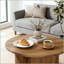 Round Modern Coffee Table with Spacious Surface