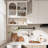 27.6"H Metal Wall Bathroom Cabinet with Adjustable Shelf and Open Storage-2126239750