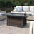 Aluminum/Wicker Propane Fire Pit Table