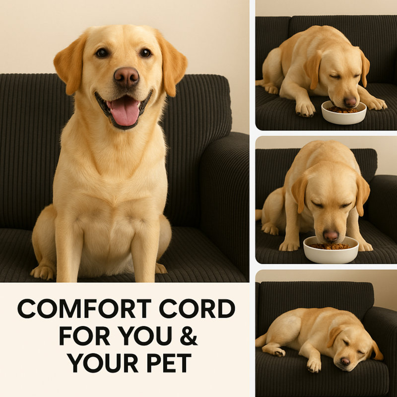 Jumbo Cord Hand Facing Corner Sofa With Footstool, Black, Right Hand Facing
