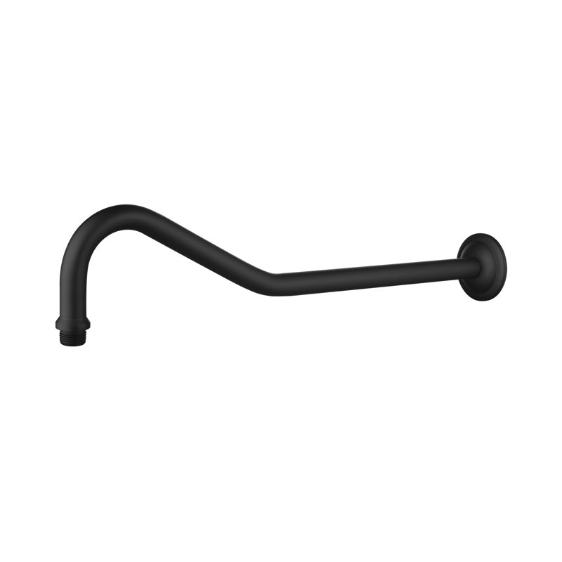 Bras de douche en acier inoxydable noir mat, solide et durable, installation de nettoyage simple, régime de propreté