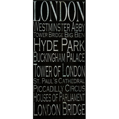 " London Typography Landmarks "