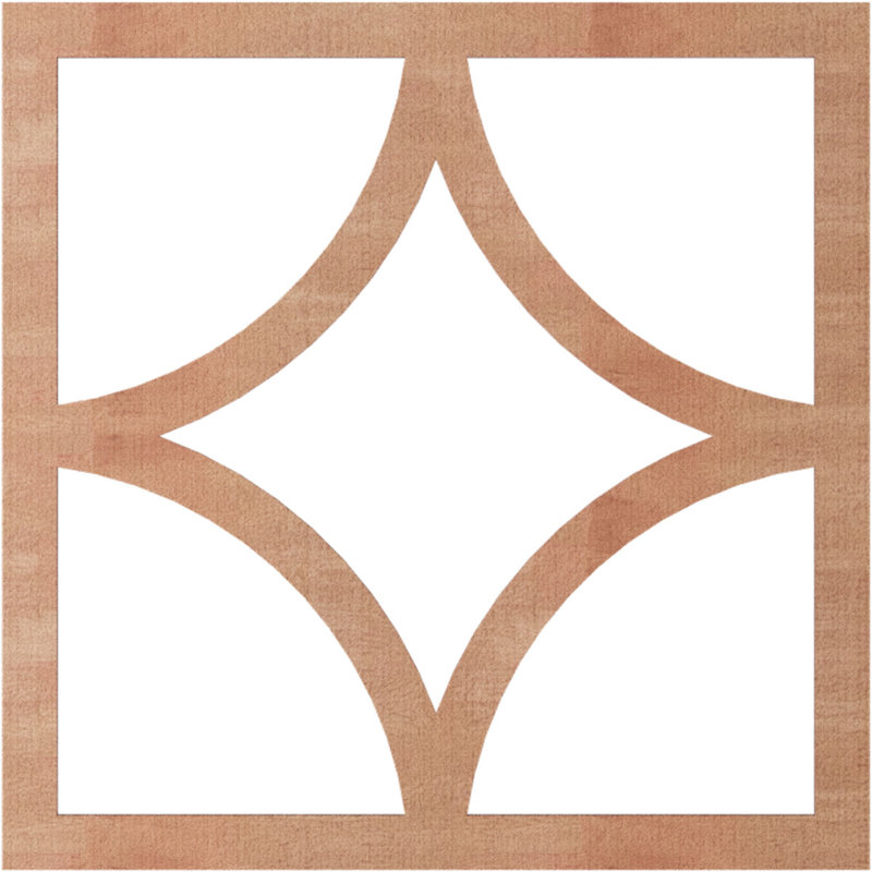 Médaillon de plafond ajouré en bois Statesman, Cerise, H 30 po x l 30 po x P 0,38 po