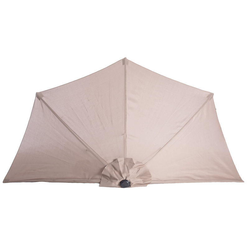 Eva Rectangular Balcony Parasol, 250cm H x 240cm W x 125cm D, Taupe