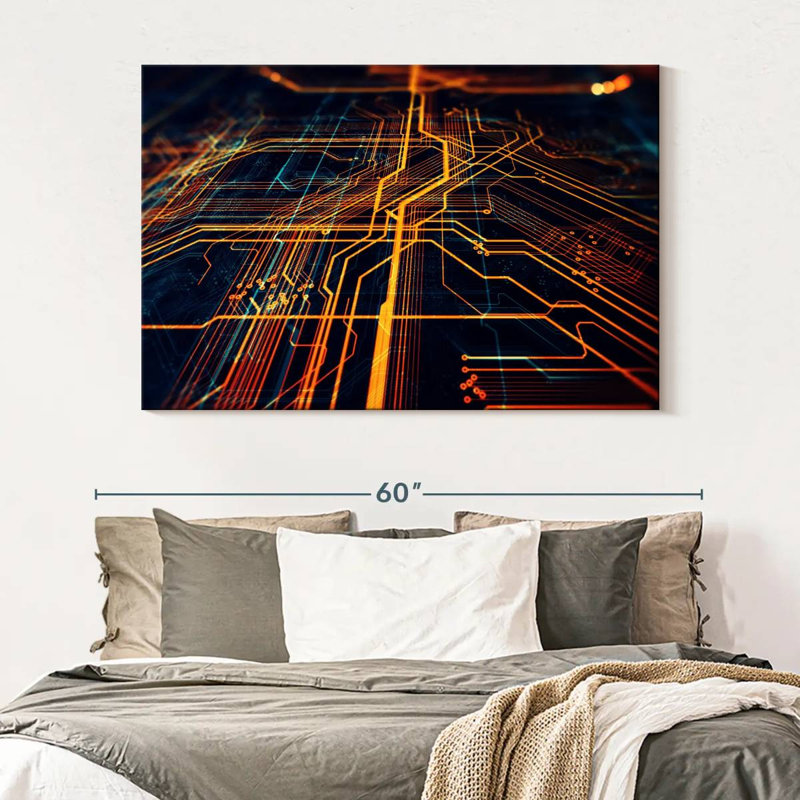 Keiri Circuit Board, 34" H x 51" W