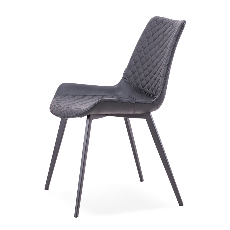 Albieri 18.5'' H Upholstered Side Chair, Black/Black