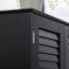 Rangement autoportant noir pour salle de bain - Grande armoire étroite avec portes, tablette réglable et comptoir pour la salle de bain, le salon, le bureau, le réglage des portes d'entrée compactes