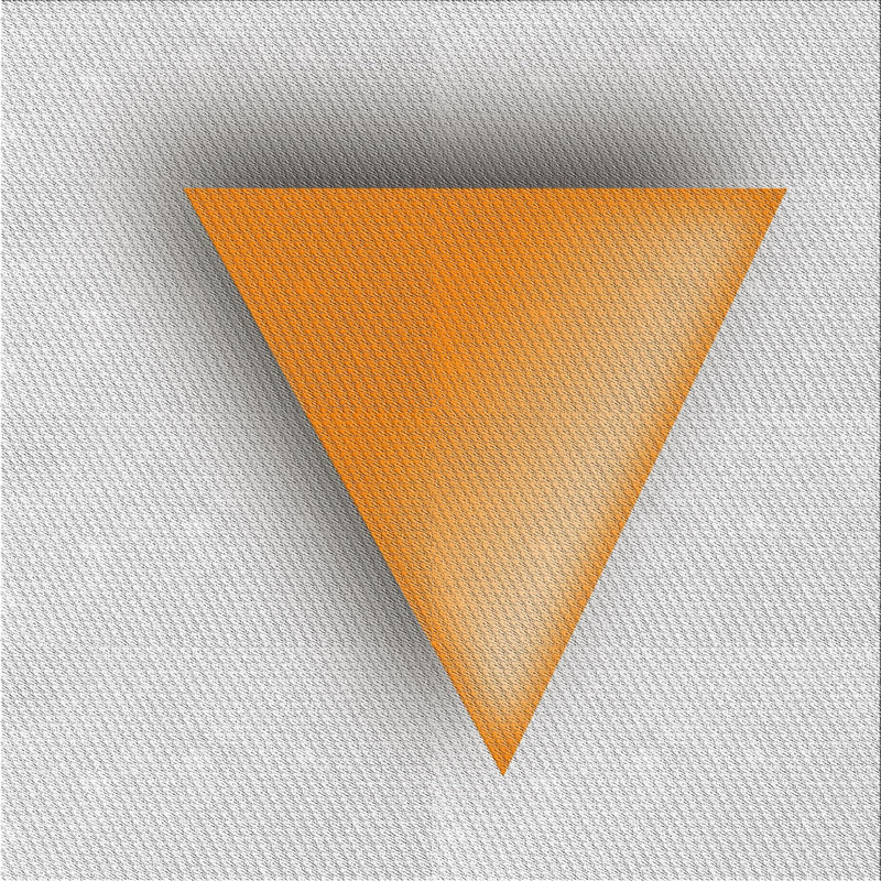 Tapis gris/zone orange à motifs, Carré 5 pi