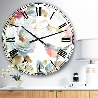 Beautiful Bird Romance I - Horloge murale traditionnelle