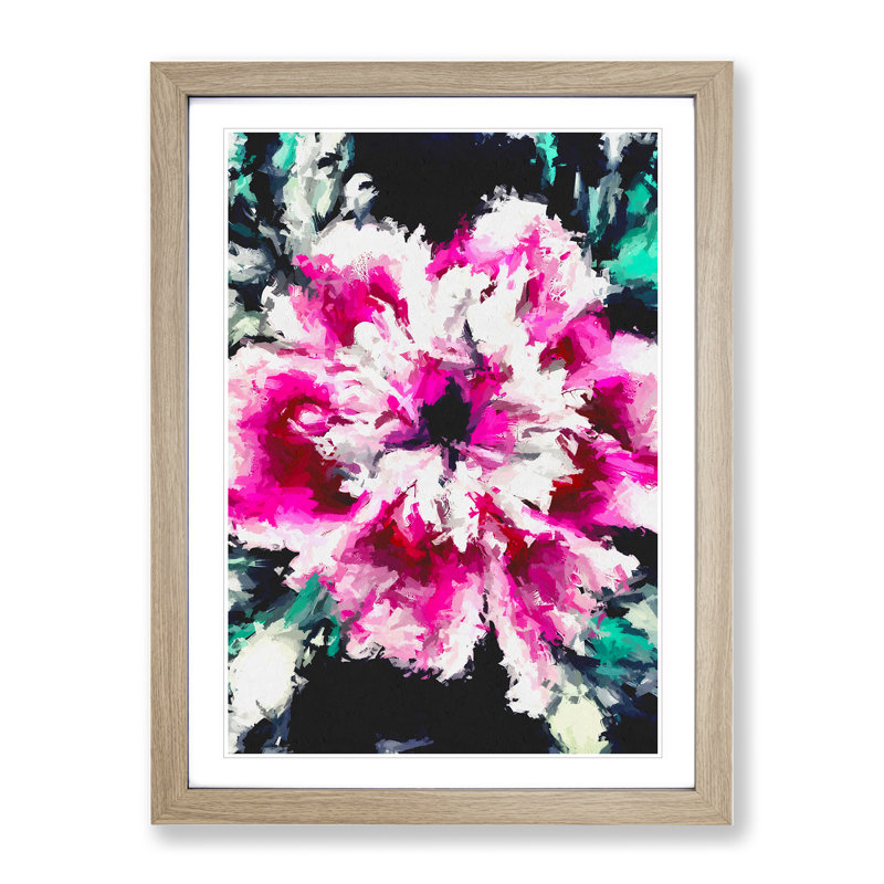 XV1022-3999X Sounds In The Shadows Abstract - Single Picture Frame Painting, 64cm H x 46cm W x 2cm D, Oak