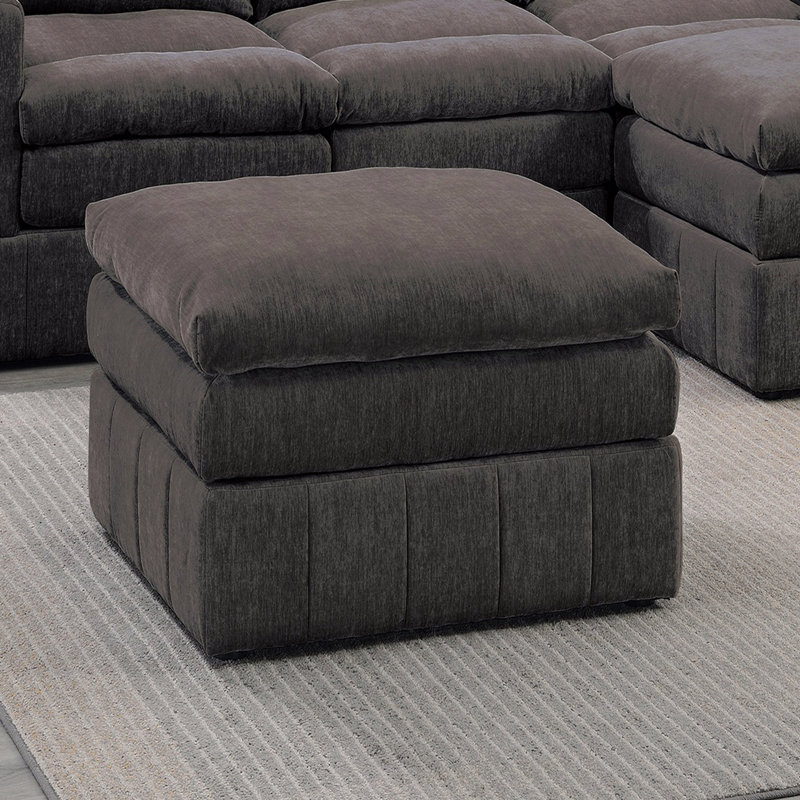 Repose-pieds contemporain 1pc, Brown