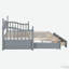 Lit de jour extensible en bois avec lit gigogne simple et tiroirs-725799254