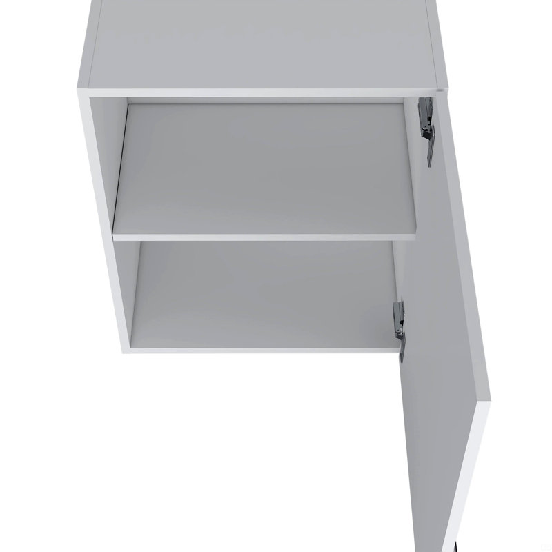 Wall Cabinet With 1 Door, White
