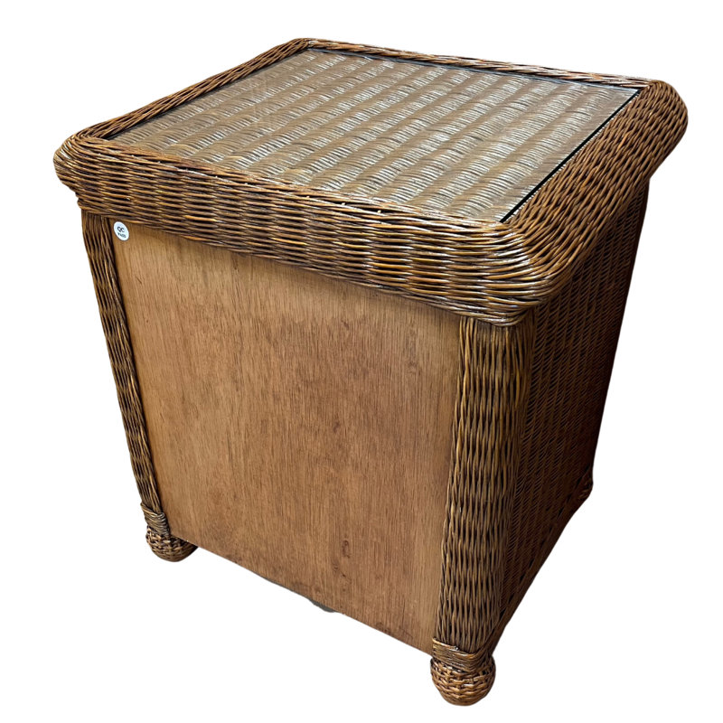 Watkins 21'' W Wicker / Rattan Nightstand, Honey