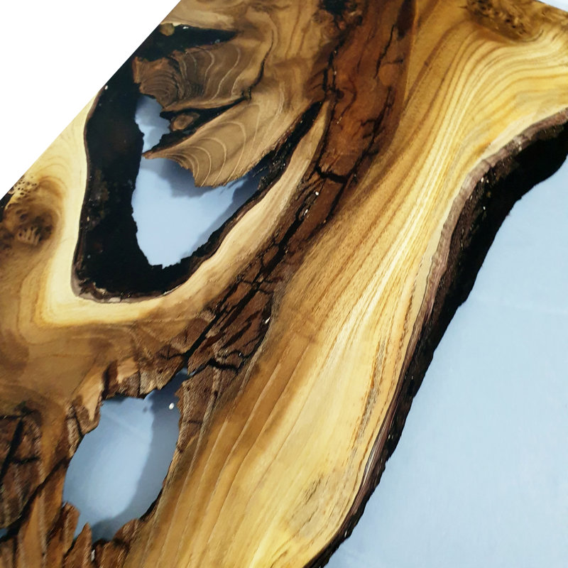 Luxury Handmade Solid Wood Wall Decor, Blue