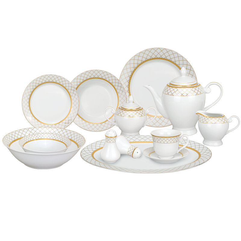 Service de table 57 pièces, service pour 8 Lorren Home Trends Beatrice