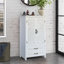 Rangement décoratif 27 po, garde-manger / buffet rustique pour la maison - blanc