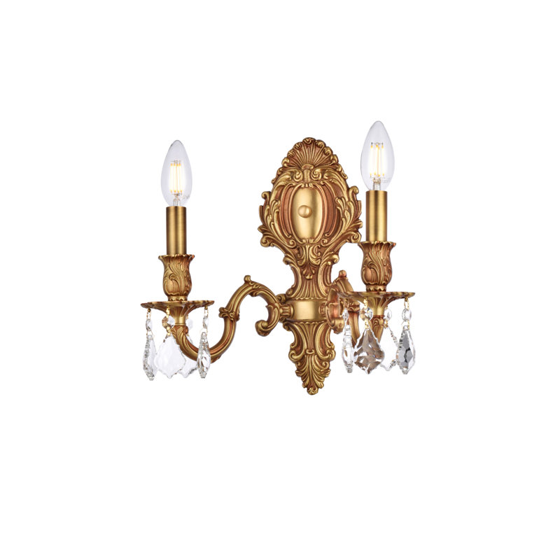 Monarch Mordechay Royal Cut Crystal, 2, French Gold, 11.5" H x 10" W x 10" D