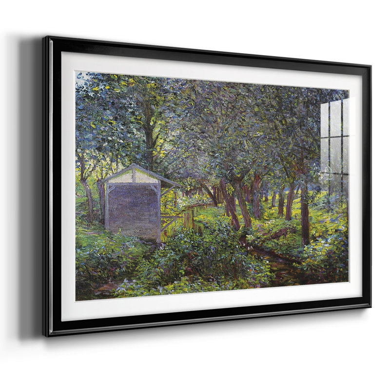 «In Monets Garden, Giverny», reproduction d'art encadrée sur papier par Claude Monet, Noir, H 15 po x l 21 po x P 1,5 po